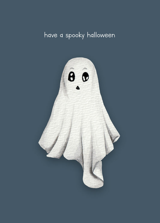 Spooky Halloween Ghost Card