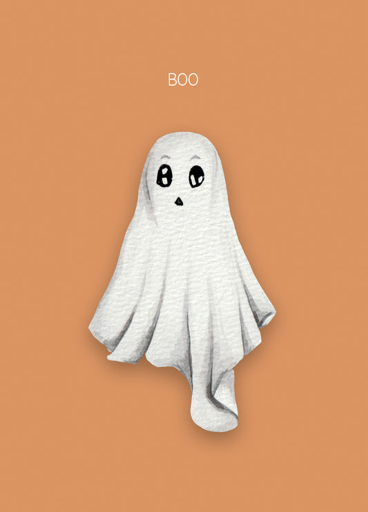 BOO Halloween Ghost Card