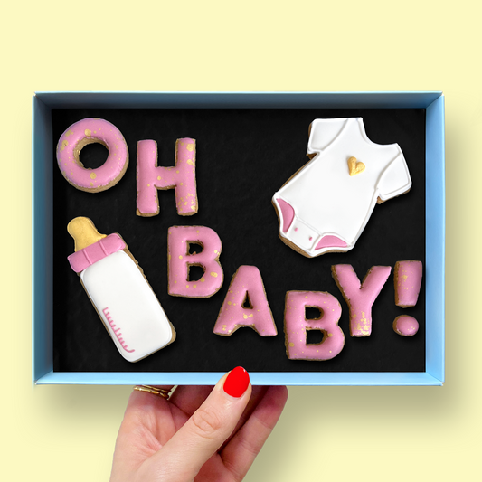 Oh Baby! Letterbox Iced Cookies in Pink