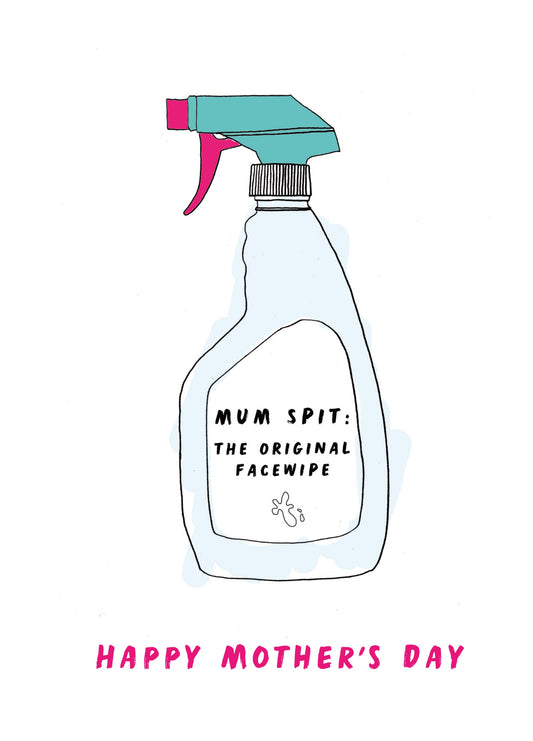 Mum Spit The Original Face Wipe Card