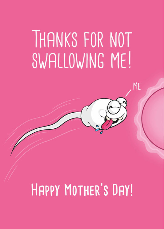 Thanks For Not Swallowing Me Card