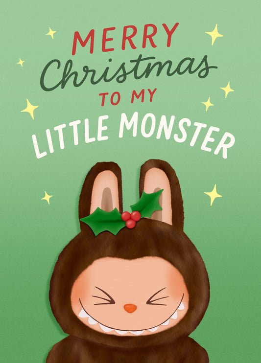 Labubu Little Monster Christmas Card