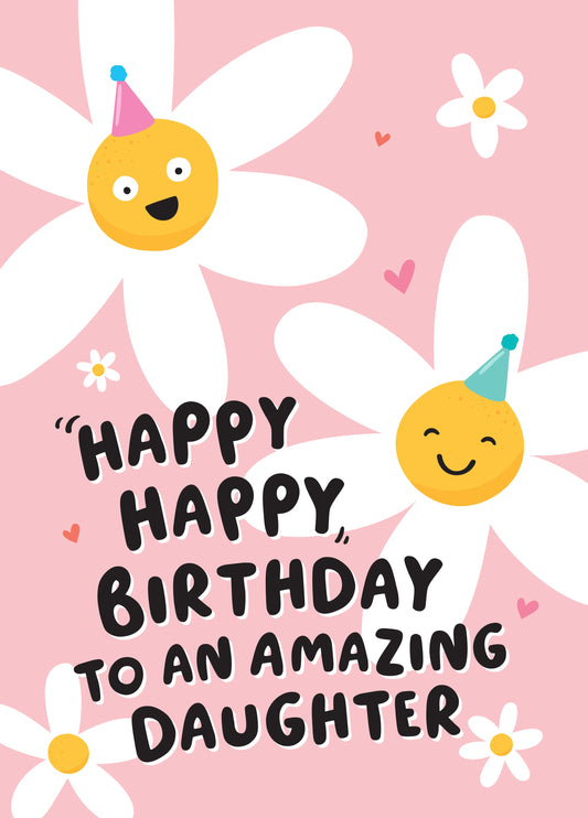 Happy Daisy Daughter Birthday Card