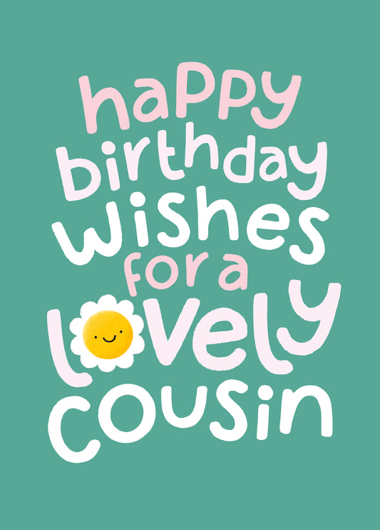 Lovely Cousin Birthday Card