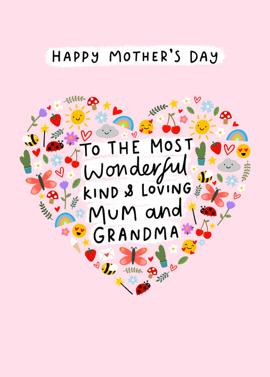 Cute Mother’s Day Card For Mum & Grandma