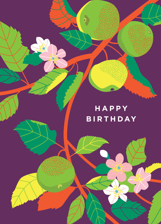 Pretty Apple Birthday Card