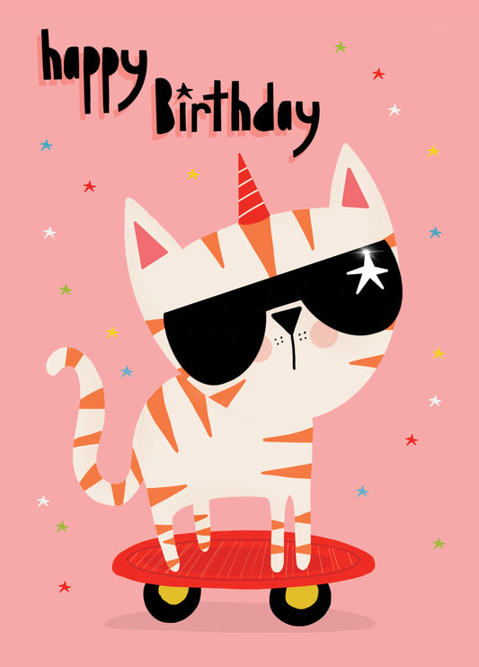 Happy Birthday Cool Cat Card