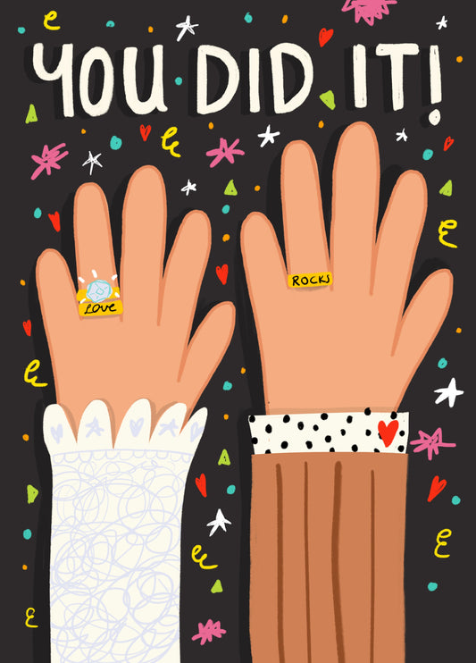 YOU DID IT! Wedding Congratulations Card