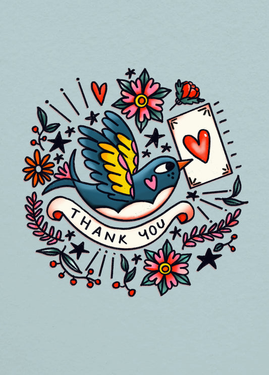 Tattoo Thank You Card