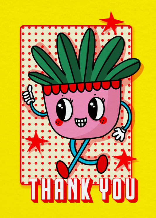 Flower Pot Thank You Card