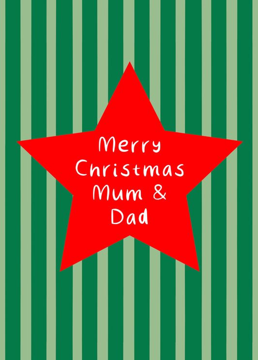 Merry Christmas Mum And Dad Star