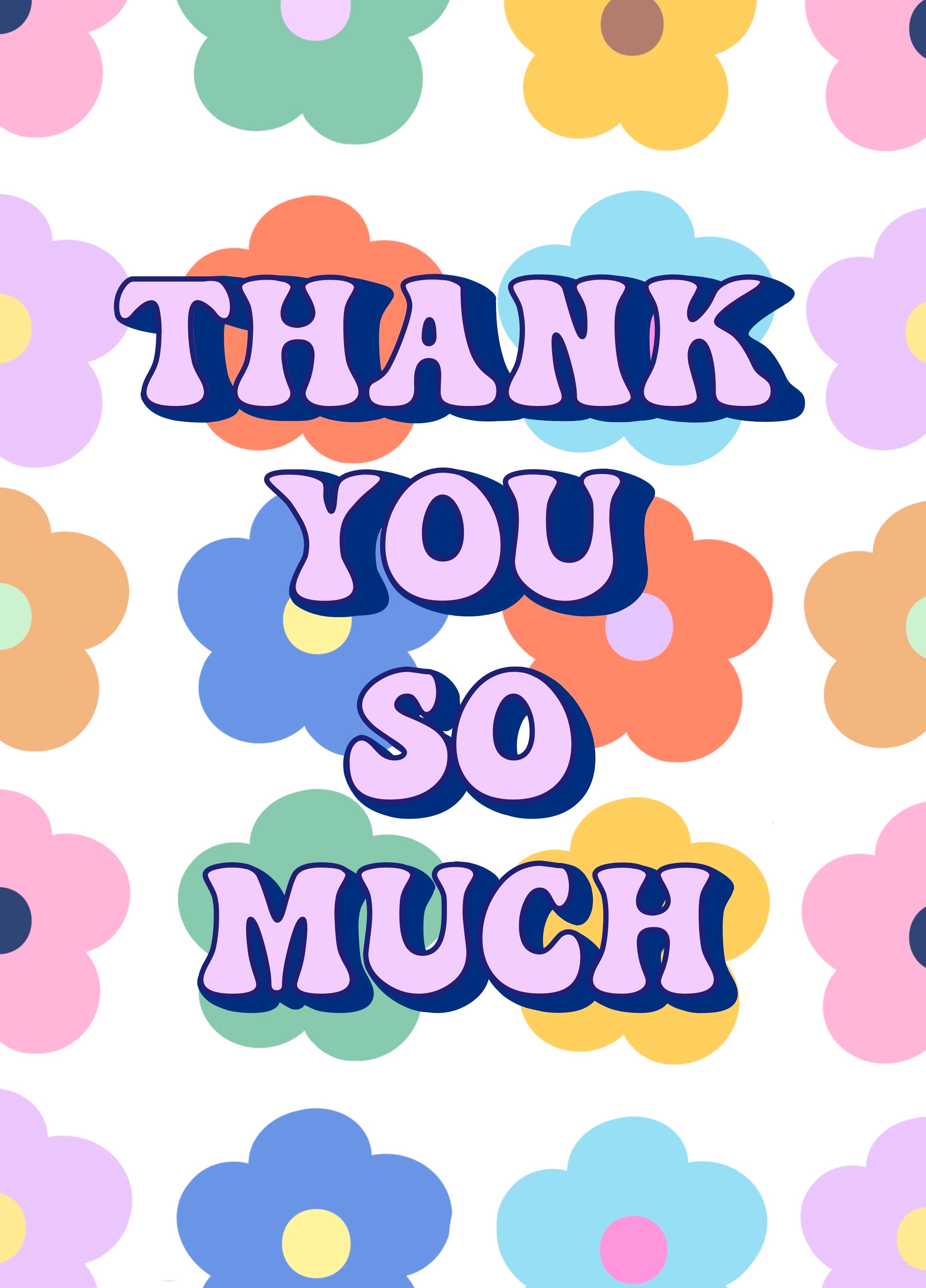 Thank You Flower Power Card – Scribbler Cards & Gifts