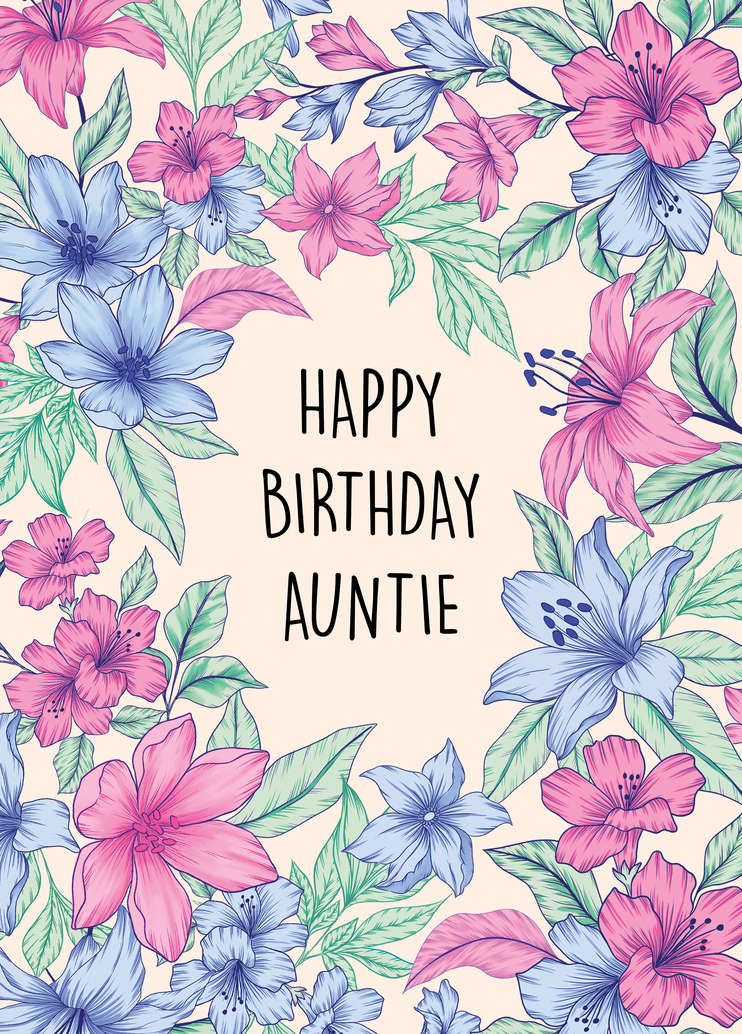 Happy Birthday Auntie Card – Scribbler Cards Gifts