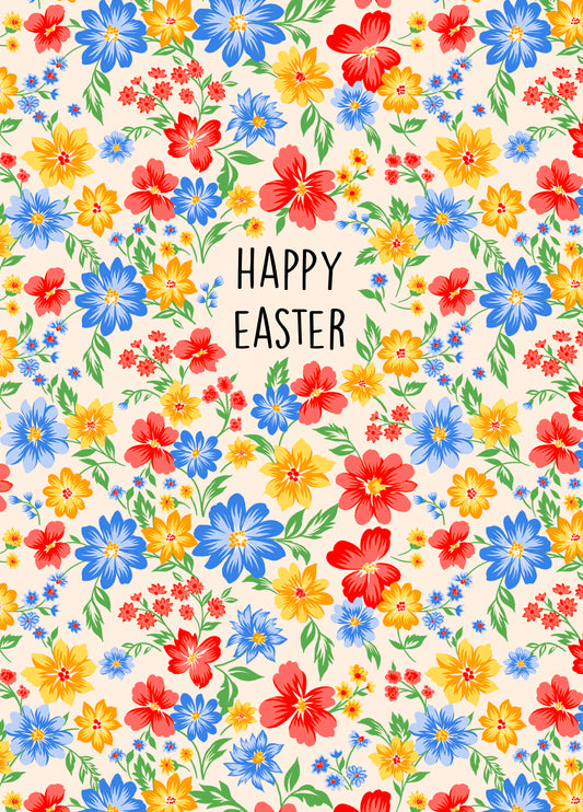 Pretty Floral Easter Card