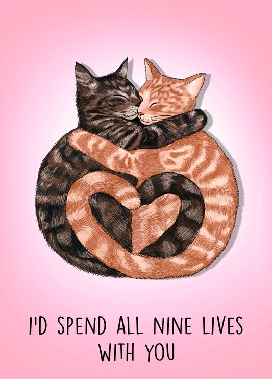 Adorable Kitties Love Card