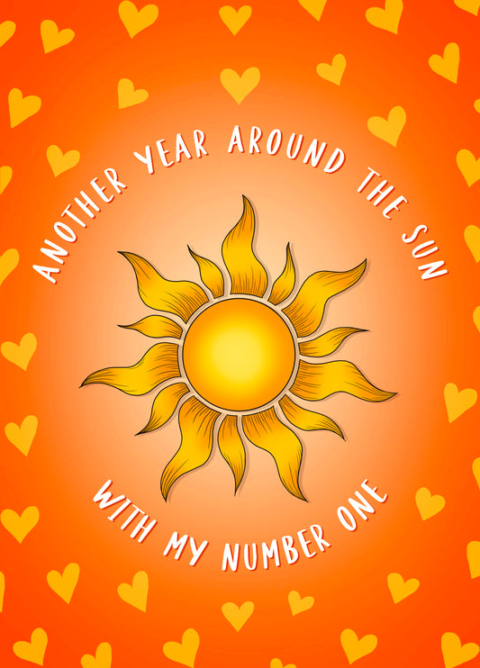 Cute Sun Anniversary Card