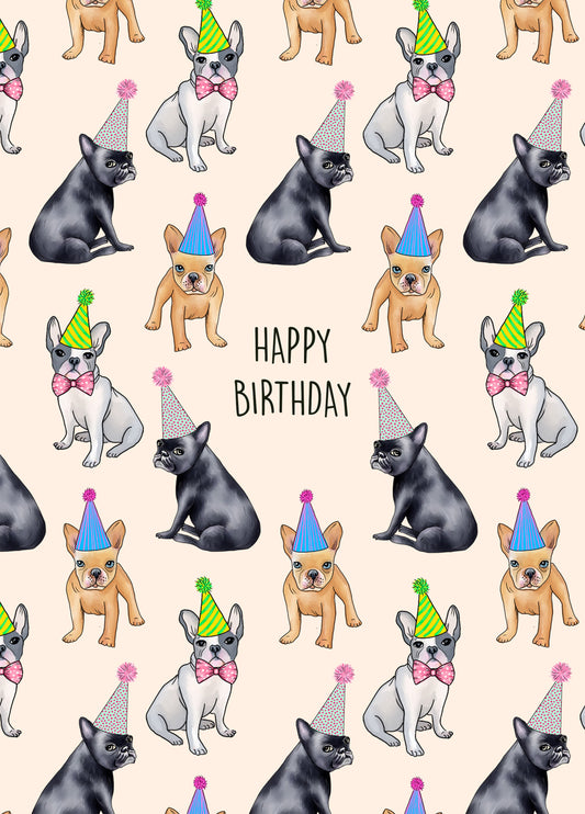 French Bulldog Birthday Card