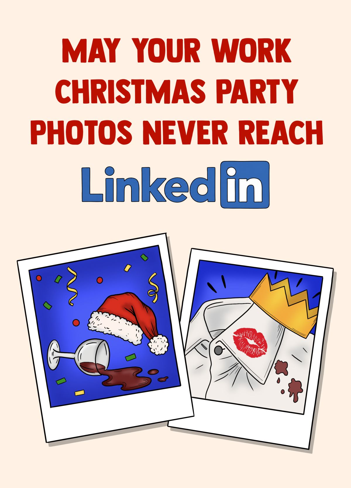 Work Christmas Party LinkedIn Card