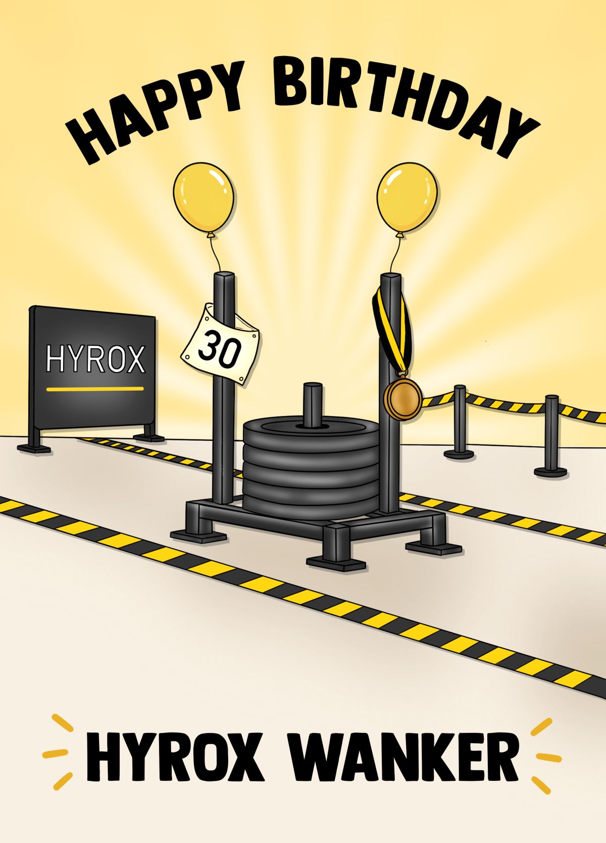 Hyrox Wanker Birthday Card