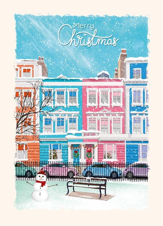 Colourful Houses Of London At Christmas