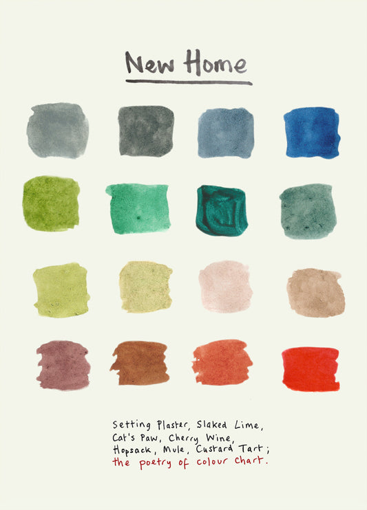 New Home Colour Chart Card