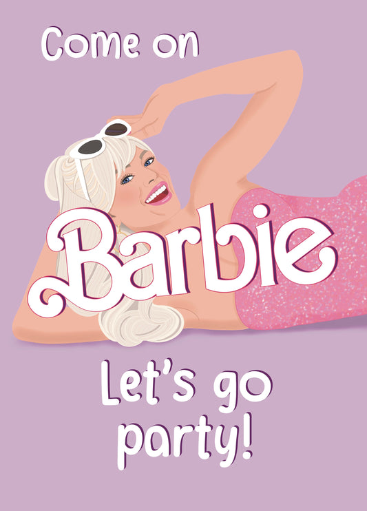 Barbie - Let's Go Party - Birthday Card