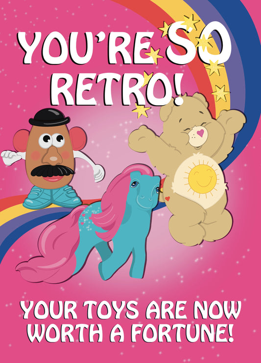 Retro Toys - Funny Birthday Card