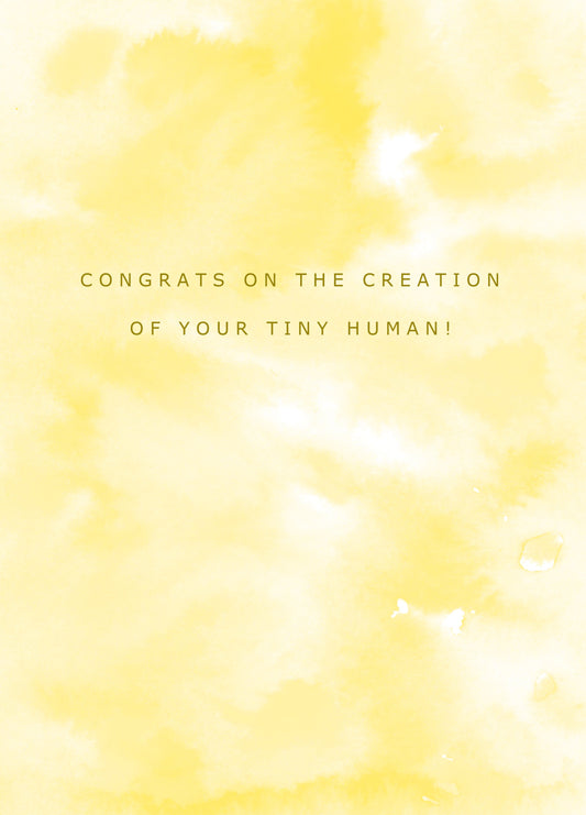 Congrats On The Creation Of Your Tiny Human Card