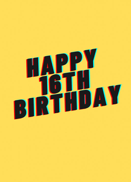 16th Birthday Card