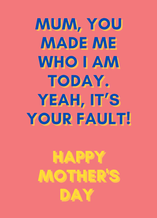 Mother's Faulty Mother's Day Card