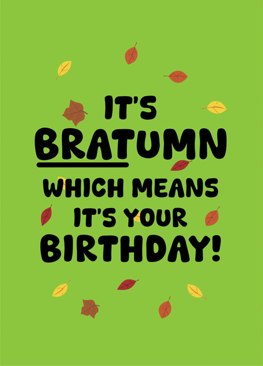 Brat Autumn Charli xcx Birthday Card