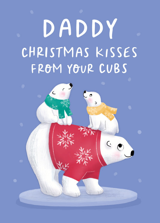 Daddy Bear Christmas Card