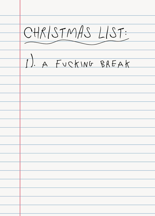 Christmas List Card