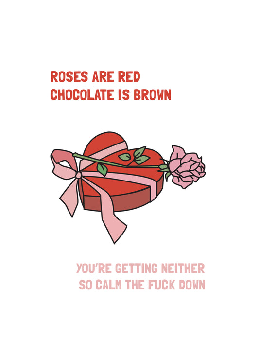 Calm The F Down Card