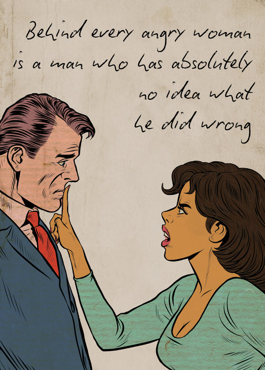 Angry Woman Card