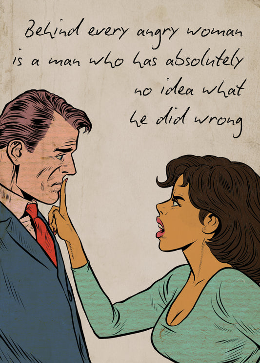 Angry Woman Card