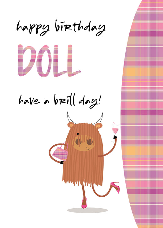 Happy Birthday Doll Card
