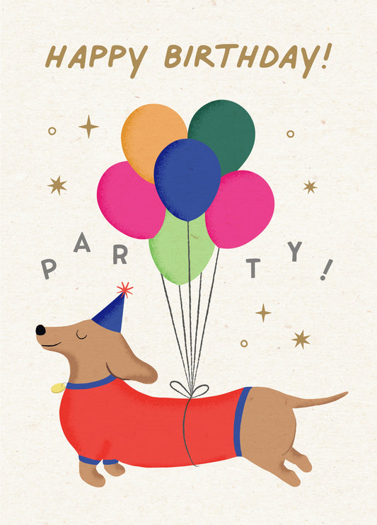 Sausage Dog Birthday Card