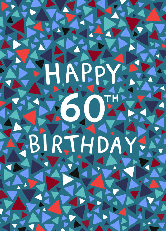 Classic Birthday Card - 60th - Geometric - For Him