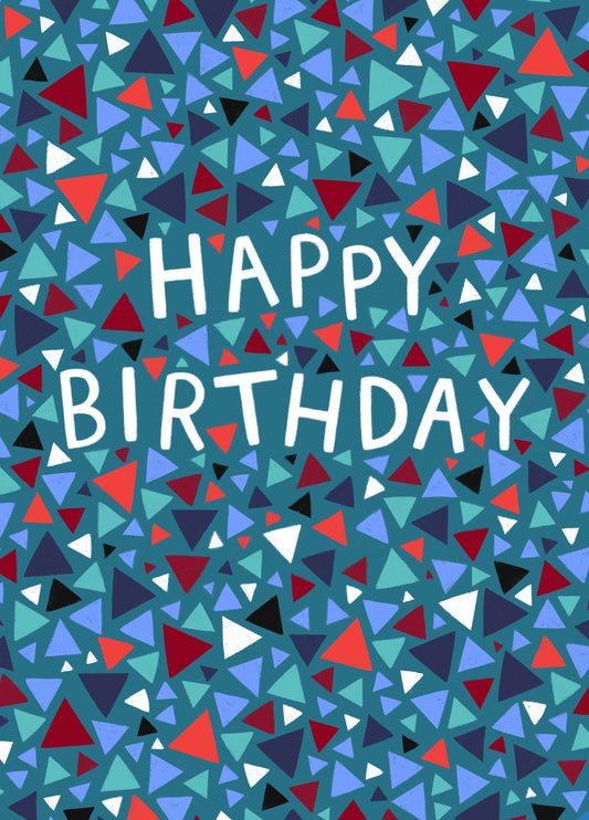 Classic Birthday Card - For Him - Geometric Pattern