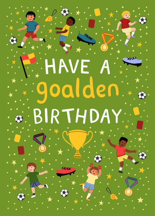 Cute Birthday Card - Football