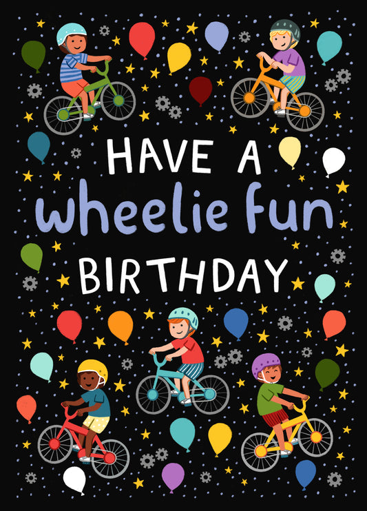 Cute Birthday Card - Bikes - For Him
