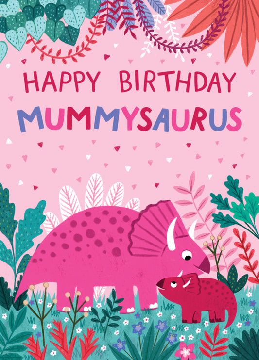 Cute Birthday Card - Mummysaurus - Mum - From The Kids