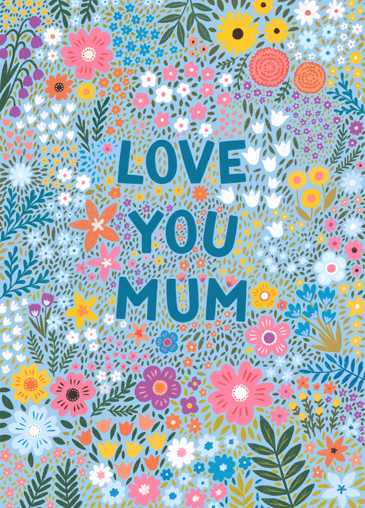 Floral Mother's Day Card - 'Love You Mum'