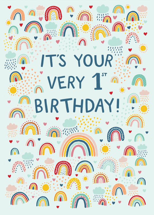 Cute Birthday Card - 1st - For Him