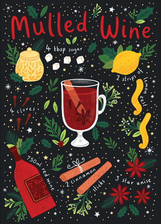Mulled Wine Recipe Christmas Card