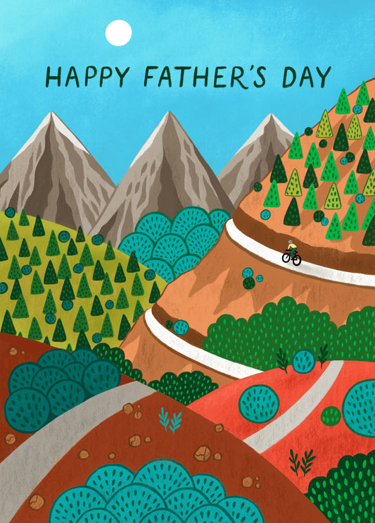 Classic Father's Day Card - Mountain Biking