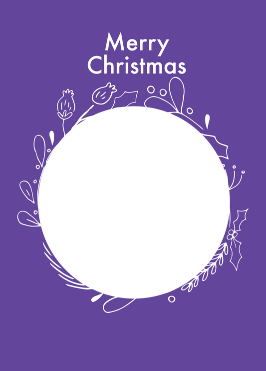 Christmas Wreath Photo Upload Card