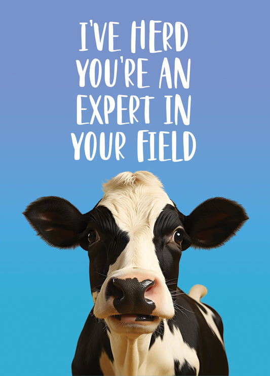 Herd You're An Expert In Your Field Congratulations Card