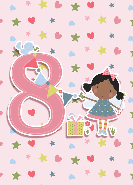 Fairy 8th Birthday Card